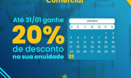 Ganhe 20% de desconto na sua anuidade