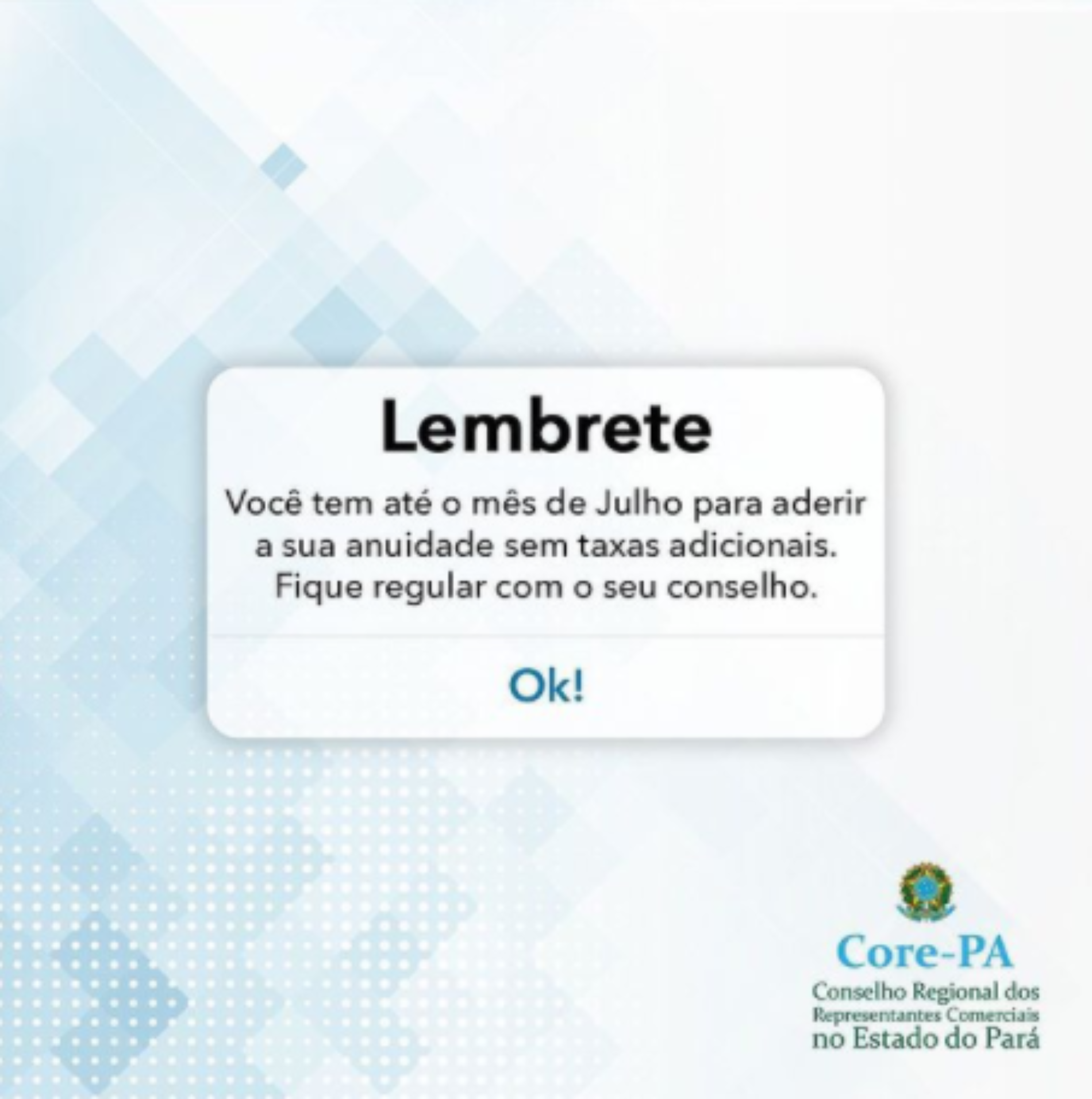 Lembrete: Anuidade