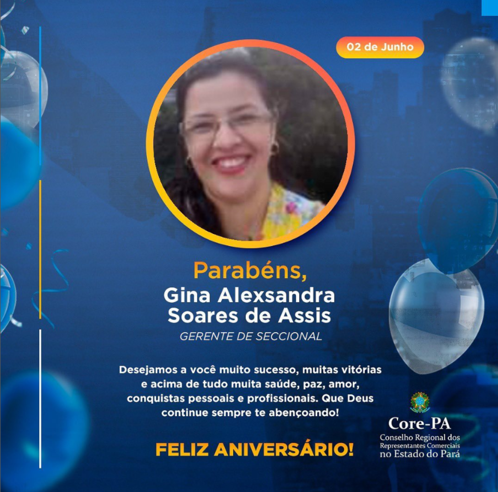 Parabéns Gina Alexsandra