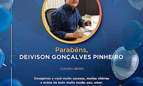 PARABÉNS! SR. DEIVISON PINHEIRO