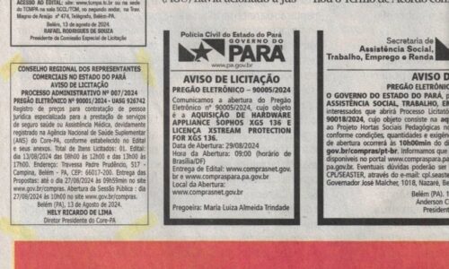 Aviso de Licitação – Pregão Eletrônico n° 90001/2024